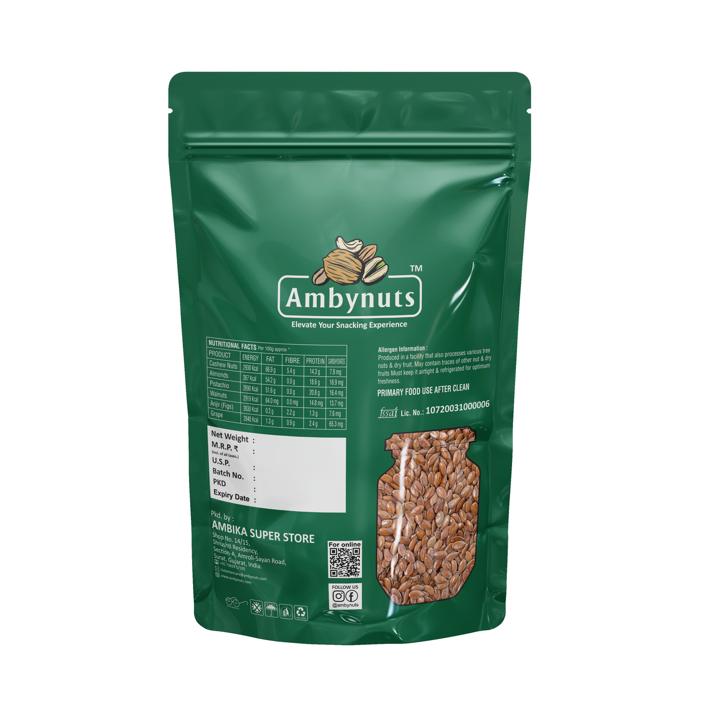 AMBYNUTS -FLAX SEEDS