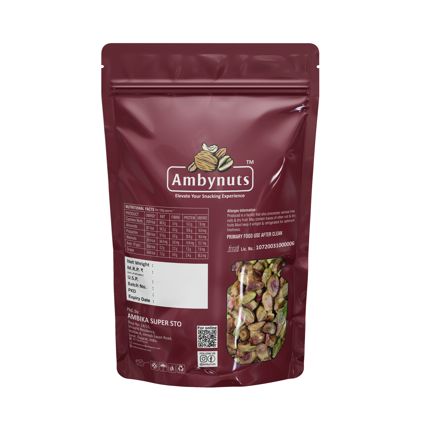AMBYNUTS PREMIUM PISTA KERNAL